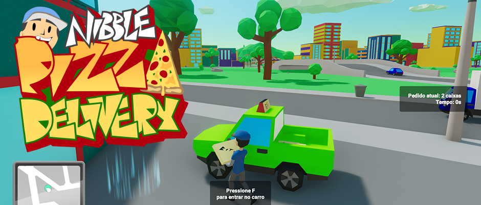 Logotipo jogo Nibble Pizza Delivery